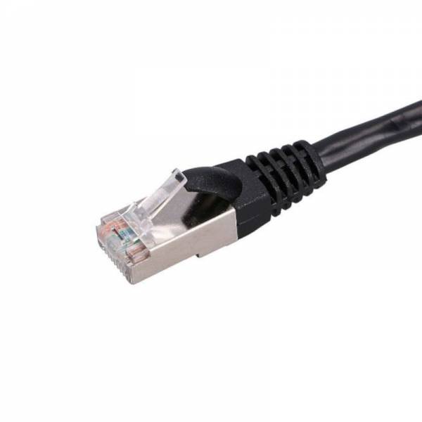 Folioitu patch-kaapeli FTP Cat5e 10m musta