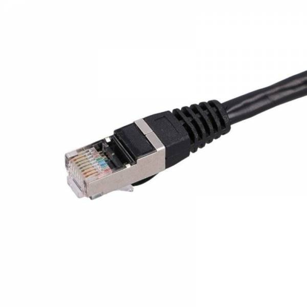 Folioitu patch-kaapeli FTP Cat5e 2m musta