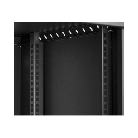 Räkkikaappi 19" 9U, 450mm, Metalliovi, Musta