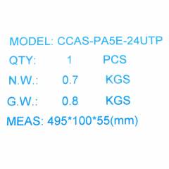 Liitäntäpaneeli Cat5e UTP 24-Port RJ-45 19" 1U Musta