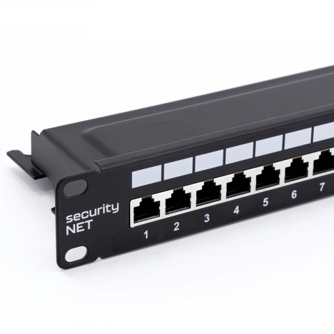 Kytkentätaulu Cat6 UTP 24-Port RJ-45 19" 1U hyllyllä