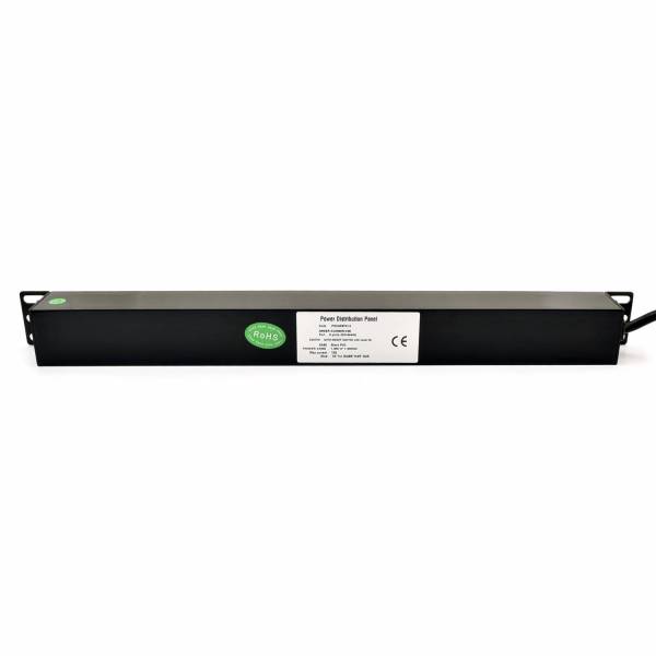 19" PDU paneeli 8-portti (EU), C14-pistoke
