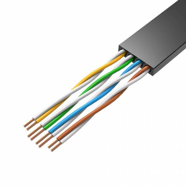 Tasainen Patch-kaapeli UTP Cat6 10m musta