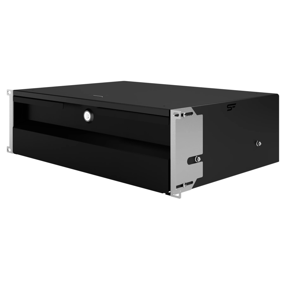 Räkkilaatikko 19" 3U, 320mm, Musta