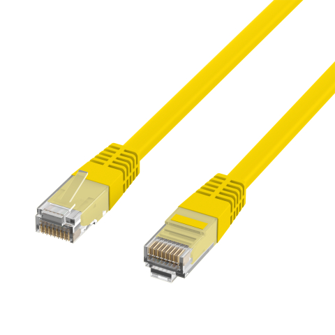 Kytkentäkaapeli Cat5e 3m keltainen