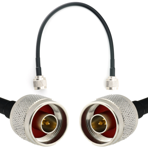 N Male / N Male 30cm koaksiaalikaapeli — HF240 (vastaa LMR240)