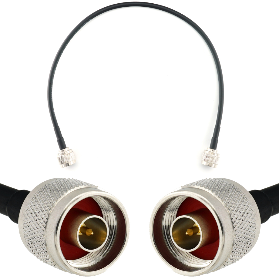N Male / N Male 50cm koaksiaalikaapeli — HF240 (vastaa LMR240)