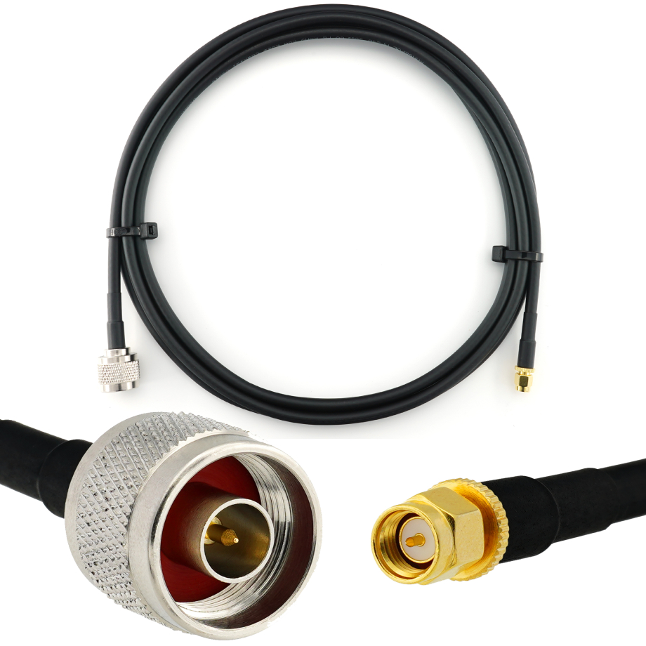 SMA Male / N Male 1m koaksiaalikaapeli — HF240 (vastaa LMR240)