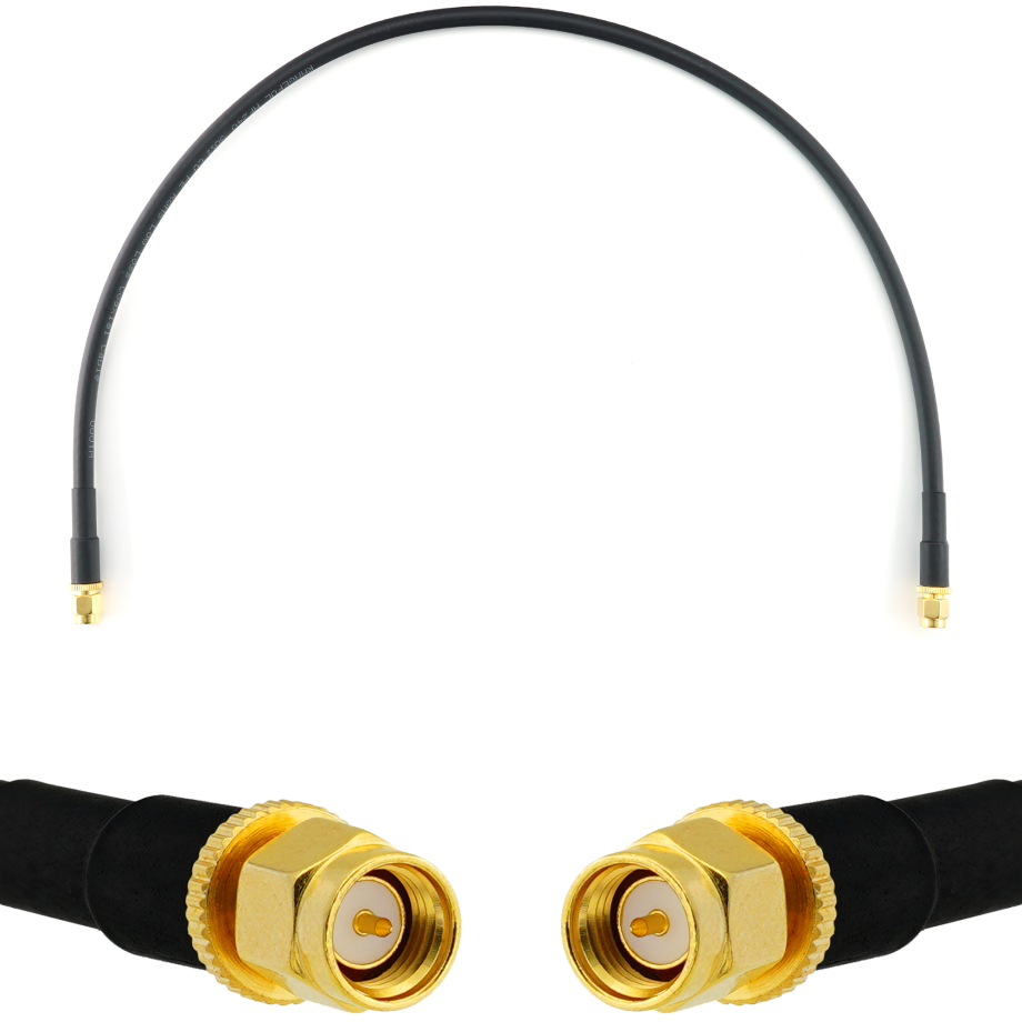 SMA Male / SMA Male 50cm koaksiaalikaapeli — HF240 (vastaa LMR240)