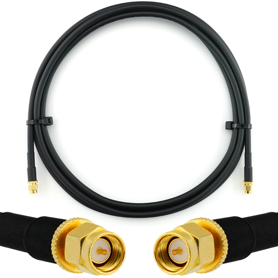 SMA Male / SMA Male 1m koaksiaalikaapeli — HF240 (vastaa LMR240)