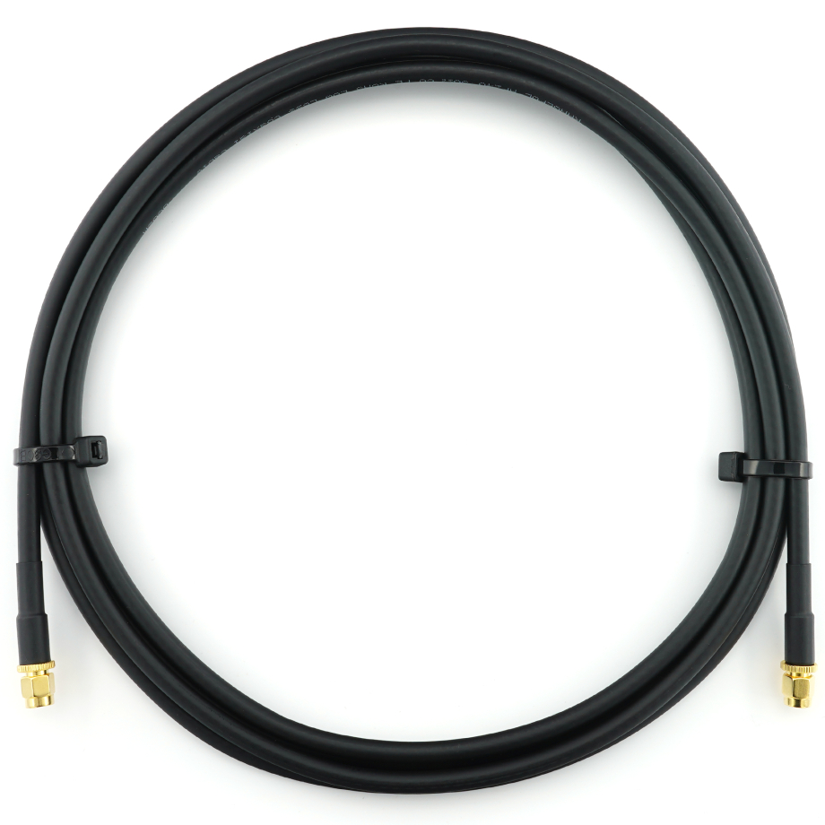 SMA Male / SMA Male 1m koaksiaalikaapeli — HF240 (vastaa LMR240)
