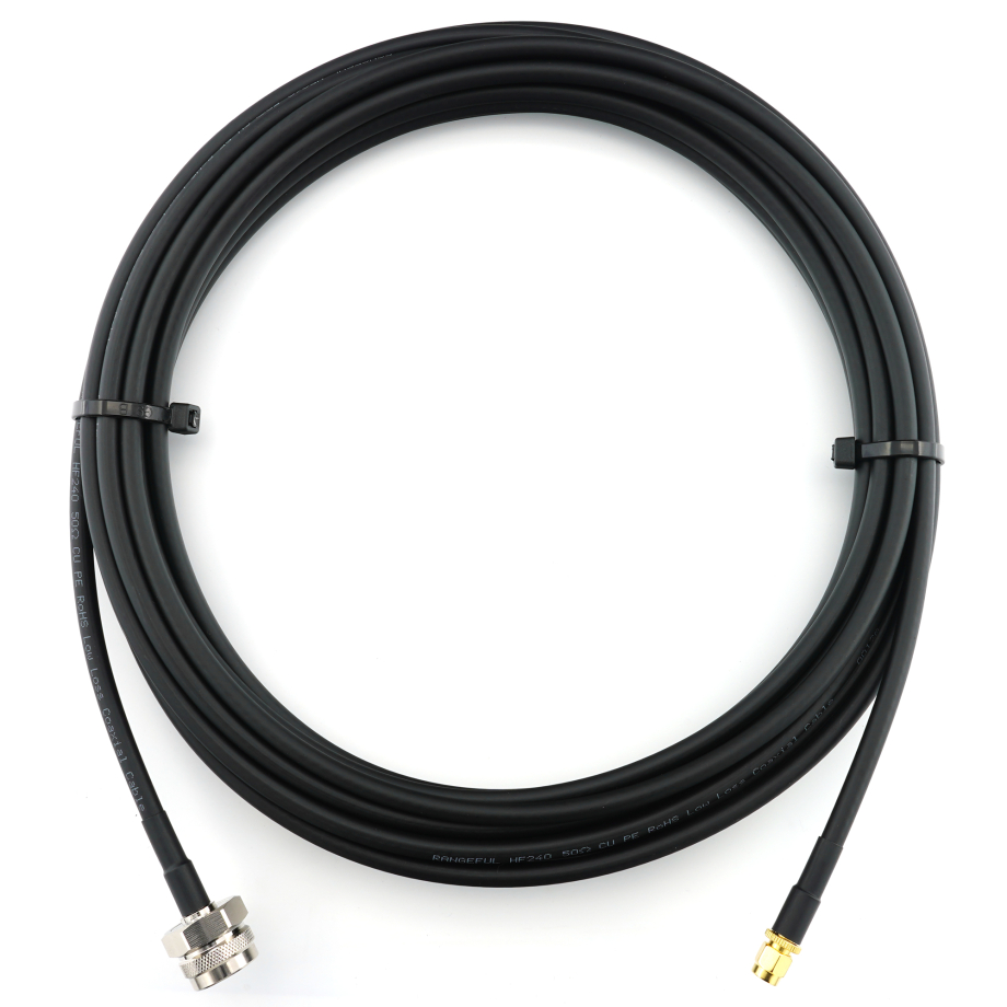 SMA Male / N Male Hex 5m koaksiaalikaapeli — HF240 (vastaa LMR240)