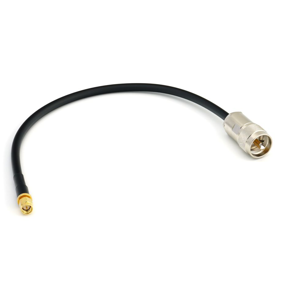 SMA Male / PL259 30cm UHF CB-radion joustava koaksiaalikaapeli — HF240 (vastaa LMR240)