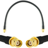RP-SMA Male / RP-SMA Male 30cm koaksiaalikaapeli — HF240 (vastaa LMR240)