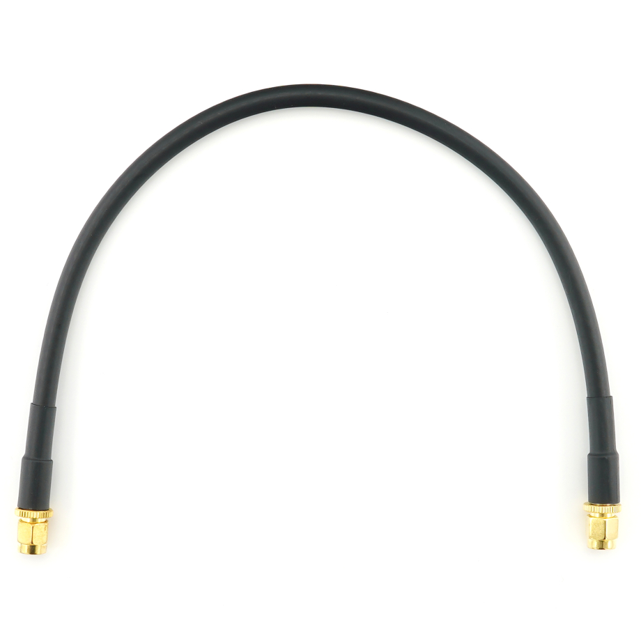 RP-SMA Male / RP-SMA Male 30cm koaksiaalikaapeli — HF240 (vastaa LMR240)
