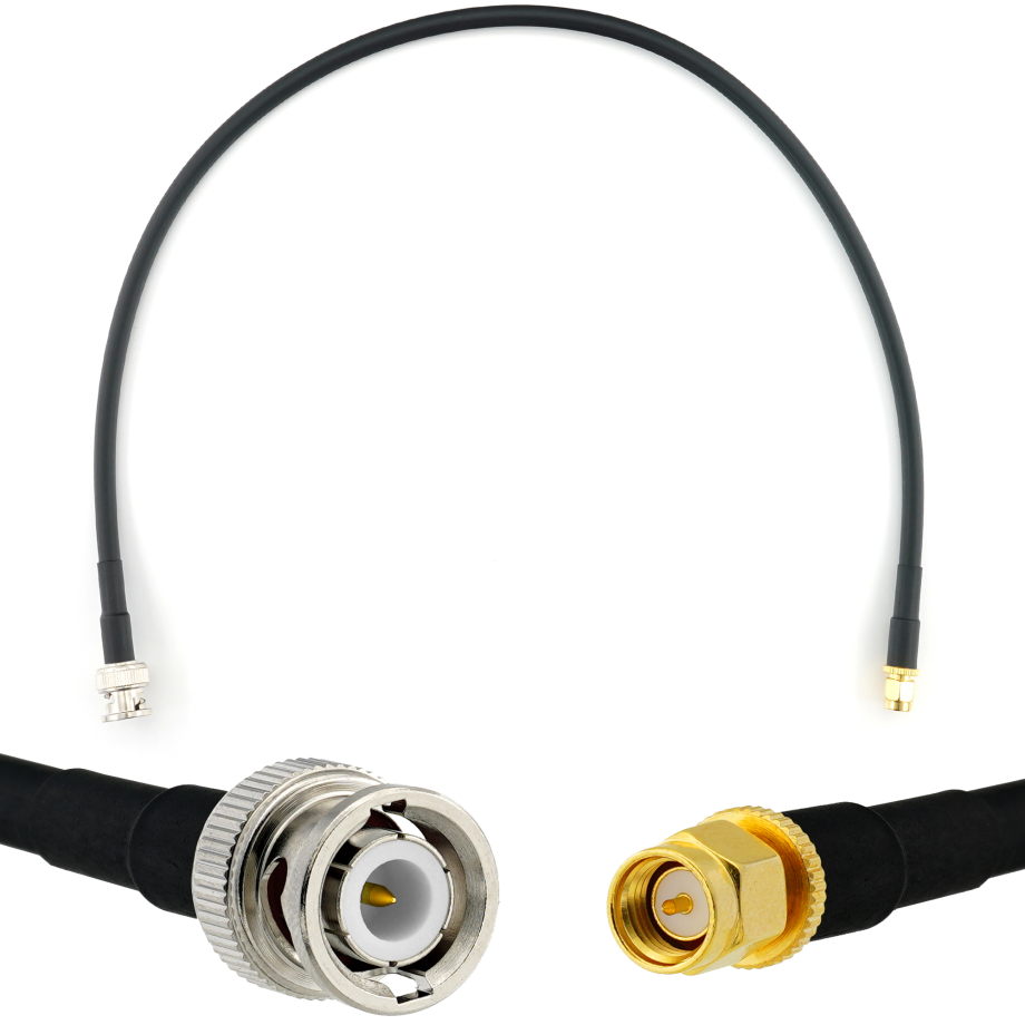 BNC Male / SMA Male 50cm koaksiaalikaapeli — HF240 (vastaa LMR240)