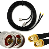 SMA Male / N Male 2m kaksoiskoaksiaalikaapeli — HF240 (vastaa LMR240)