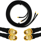 SMA Male / SMA Male 1m kaksoiskoaksiaalikaapeli — HF240 (vastaa LMR240)