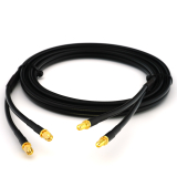 SMA Male / SMA Female 1m kaksoiskoaksiaalikaapeli — HF240 (vastaa LMR240)
