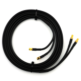 RP-SMA Male / RP-SMA Female 1m kaksoiskoaksiaalikaapeli — HF240 (vastaa LMR240)