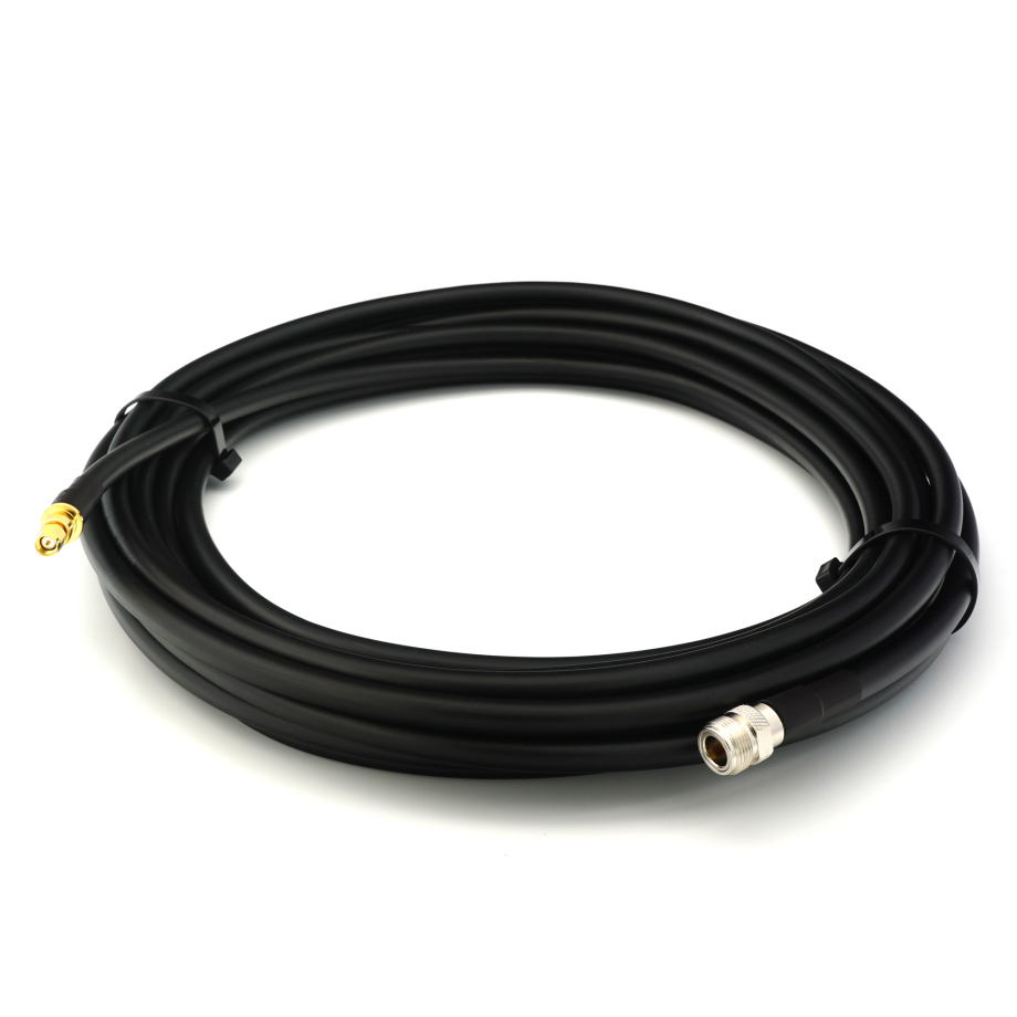 SMA Male / N Female 20m elastinen koaksiaalikaapeli — vastaa LMR400 UF UltraFlex