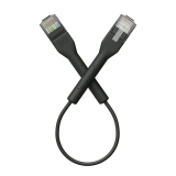 Broadbe ohut Patch-kaapeli 5G musta 0.1m