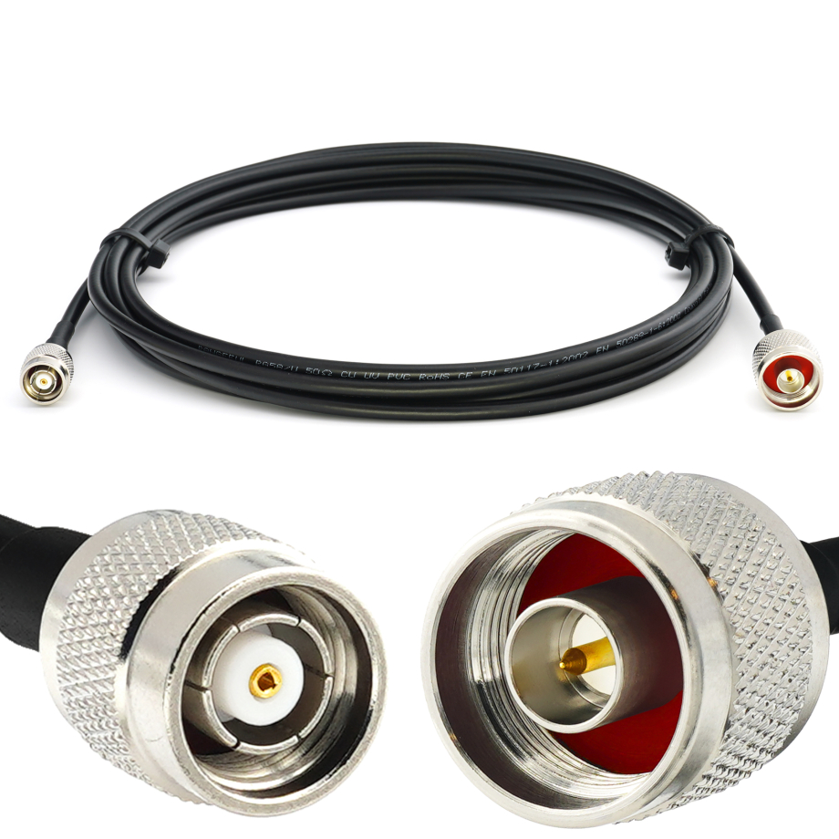 RP-TNC Male / N Male 12m RG58/U koaksiaalikaapeli