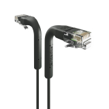 Broadbe ohut Patch-kaapeli 5G musta 0.1m 12 kpl