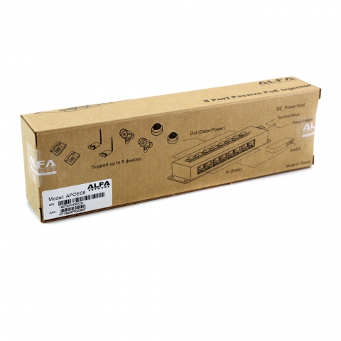 Alfa 8-Port Passiivinen PoE-Injektori