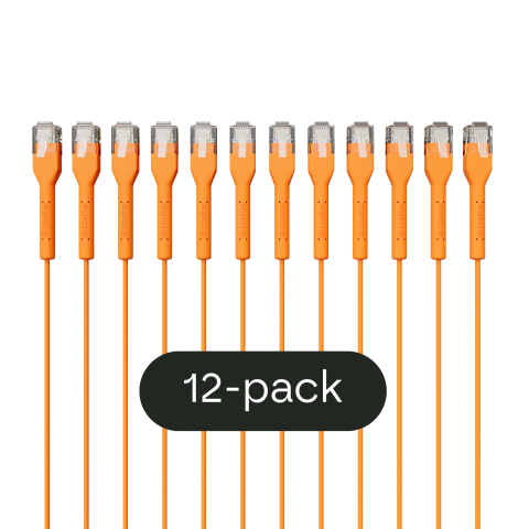 Broadbe ohut Patch-kaapeli 5G oranssi 0.3m 12 kpl