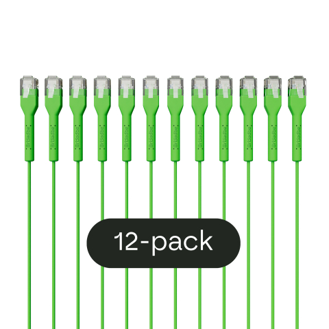Broadbe ohut Patch-kaapeli 5G vihreä 2m 12 kpl