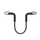 Broadbe ohut Patch-kaapeli 10G musta 0.1m