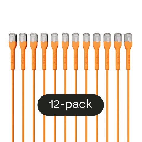 Broadbe ohut Patch-kaapeli 10G oranssi 0.1m 12 kpl