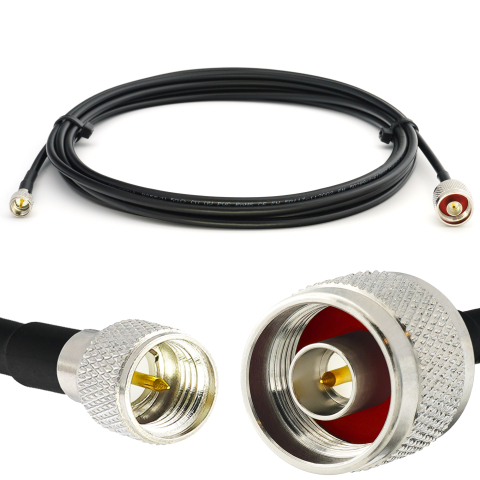 Mini UHF Male / N Male 5m RG58/U koaksiaalikaapeli