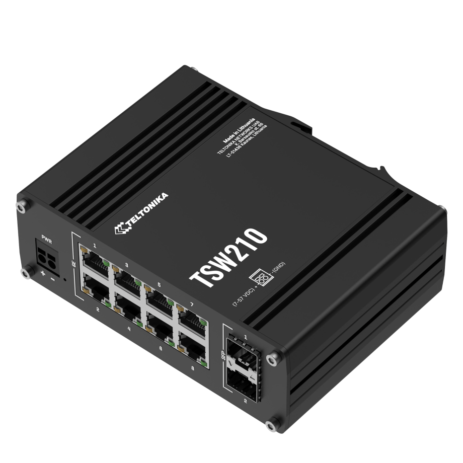 Teltonika TSW210 teollinen Ethernet-kytkin
