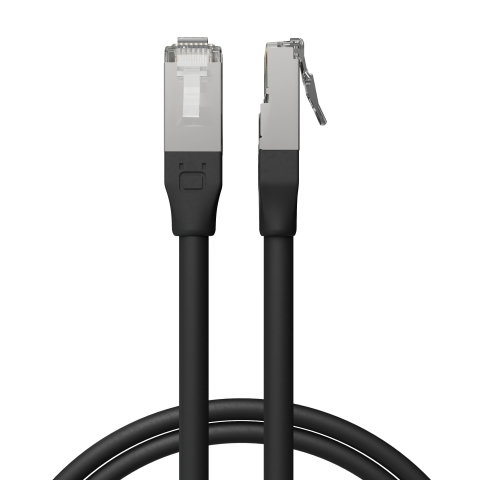 Broadbe 10G Ethernet -ulkopatch-kaapeli, musta, 1 m