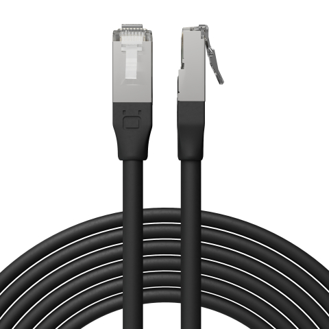 Broadbe 10G Ethernet -ulkopatch-kaapeli, musta, 3 m