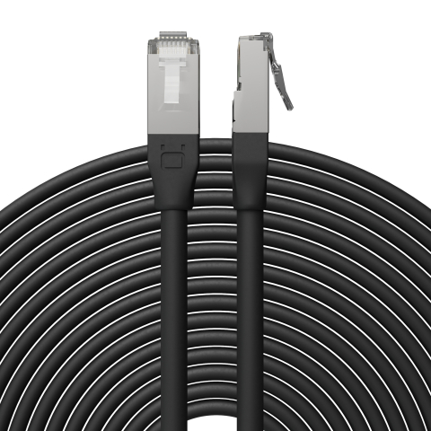 Broadbe 10G Ethernet -ulkopatch-kaapeli, musta, 8m